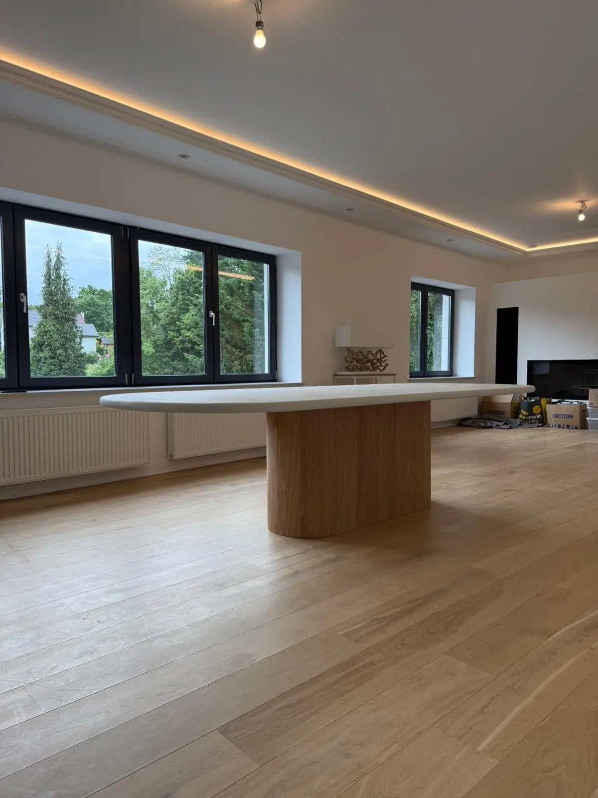 Table en Mortex® Hyppolyte Chêne Nuage