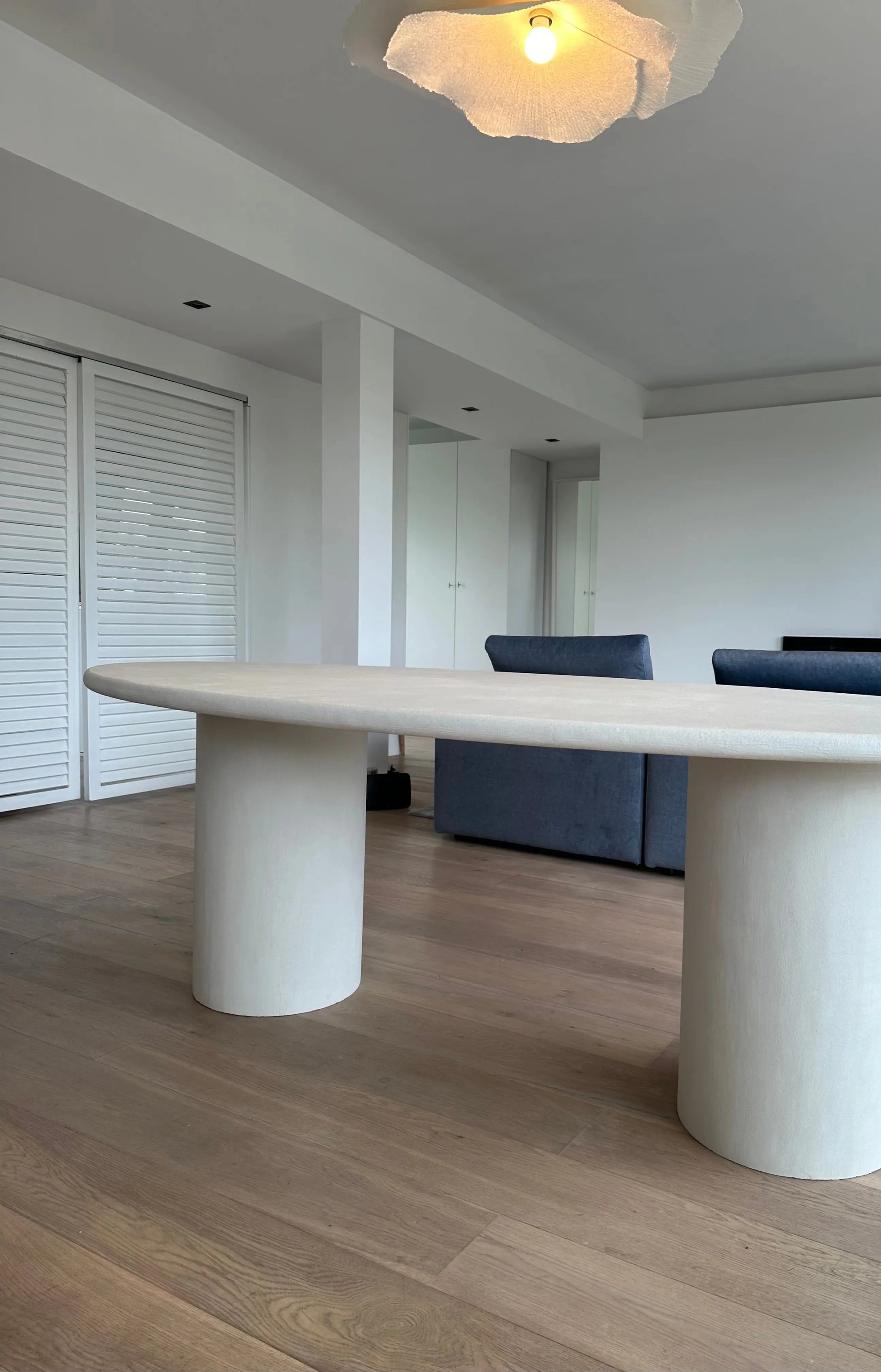 Table en Mortex® – Élips pied double - NUAGE