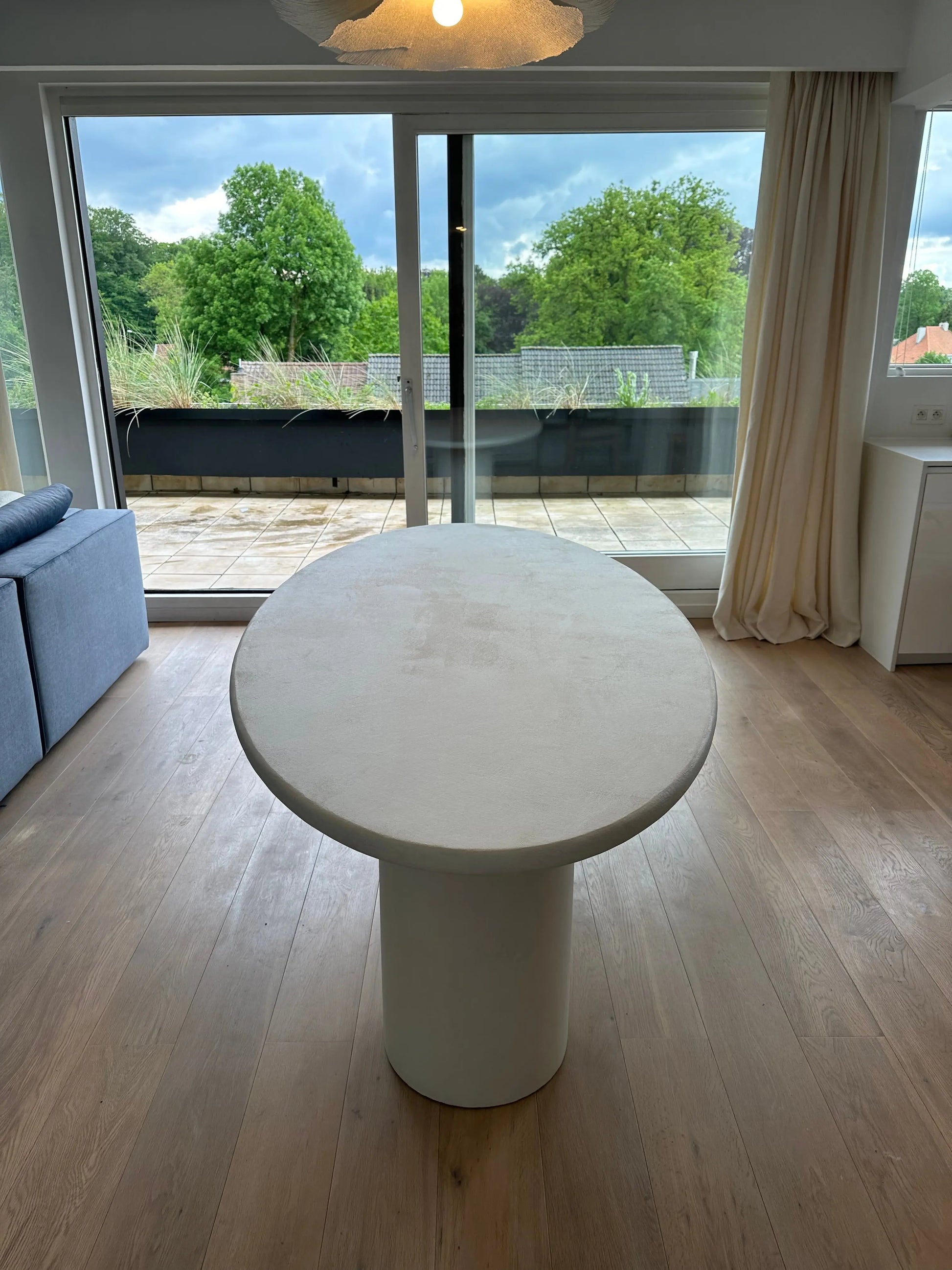 Table en Mortex® – Élips pied double - NUAGE