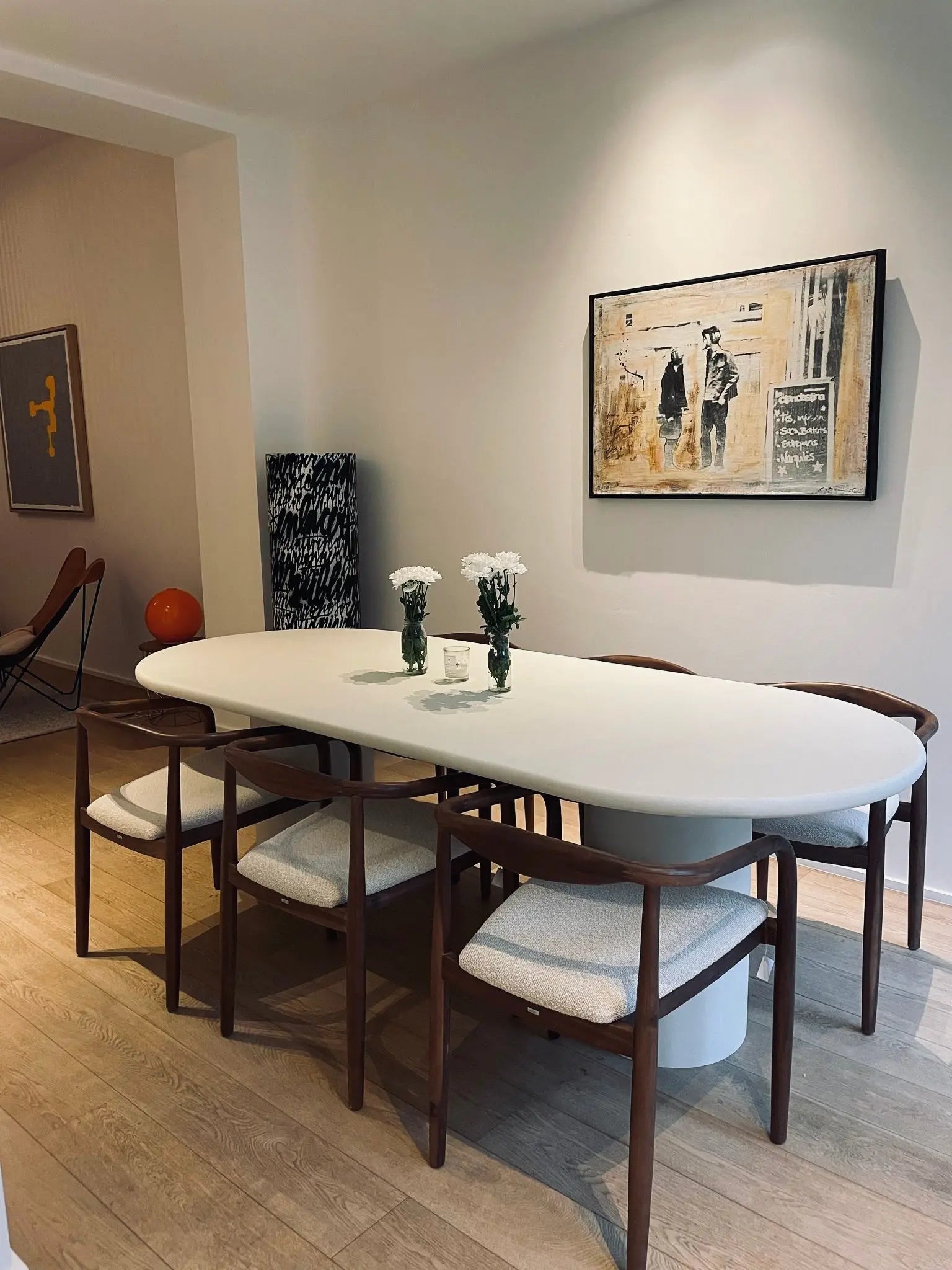 Table en Mortex® Bernard pied double Nuage
