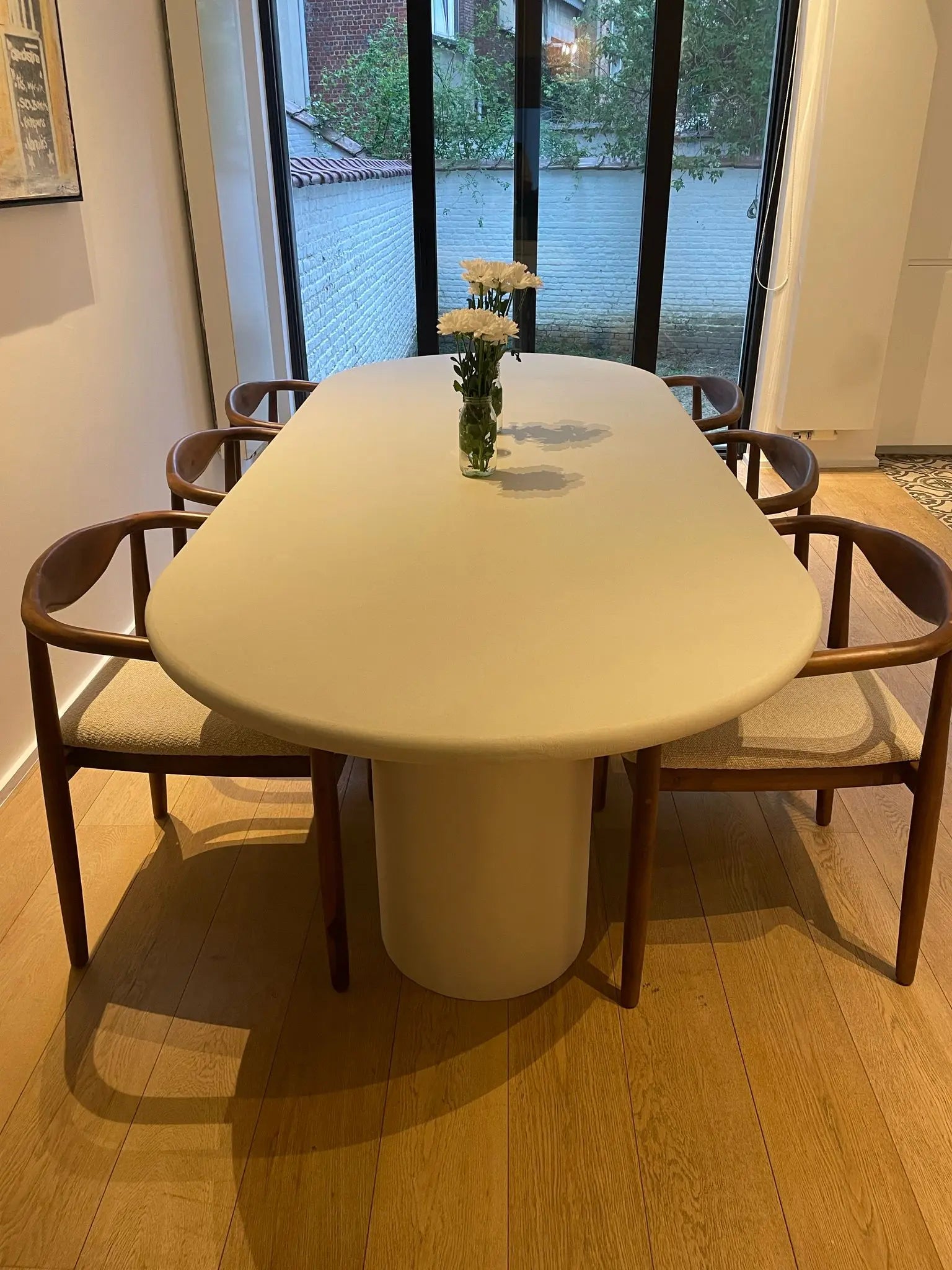 Table en Mortex® Bernard pied double Nuage