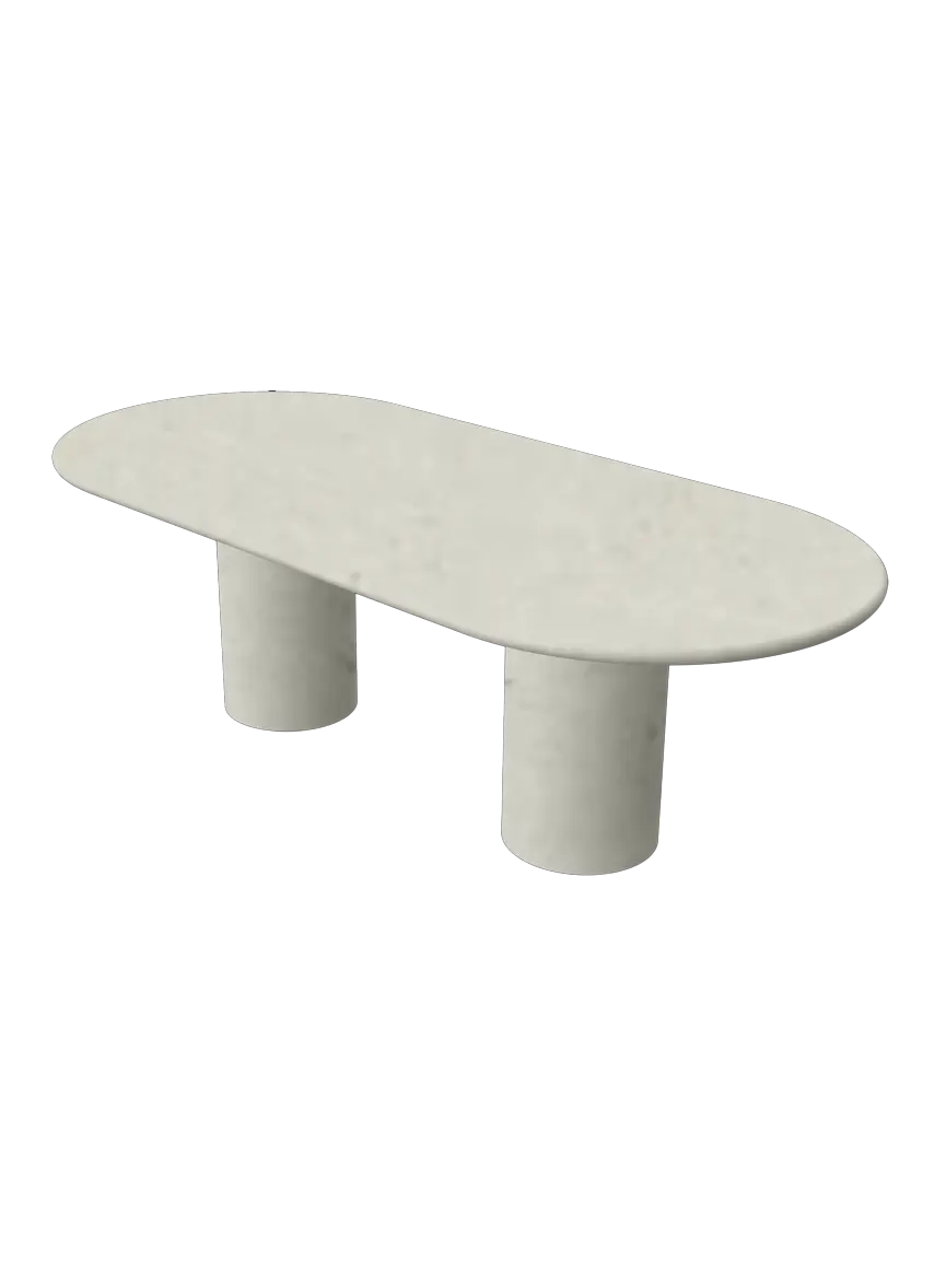 Table en Mortex® Bernard pied double Nuage