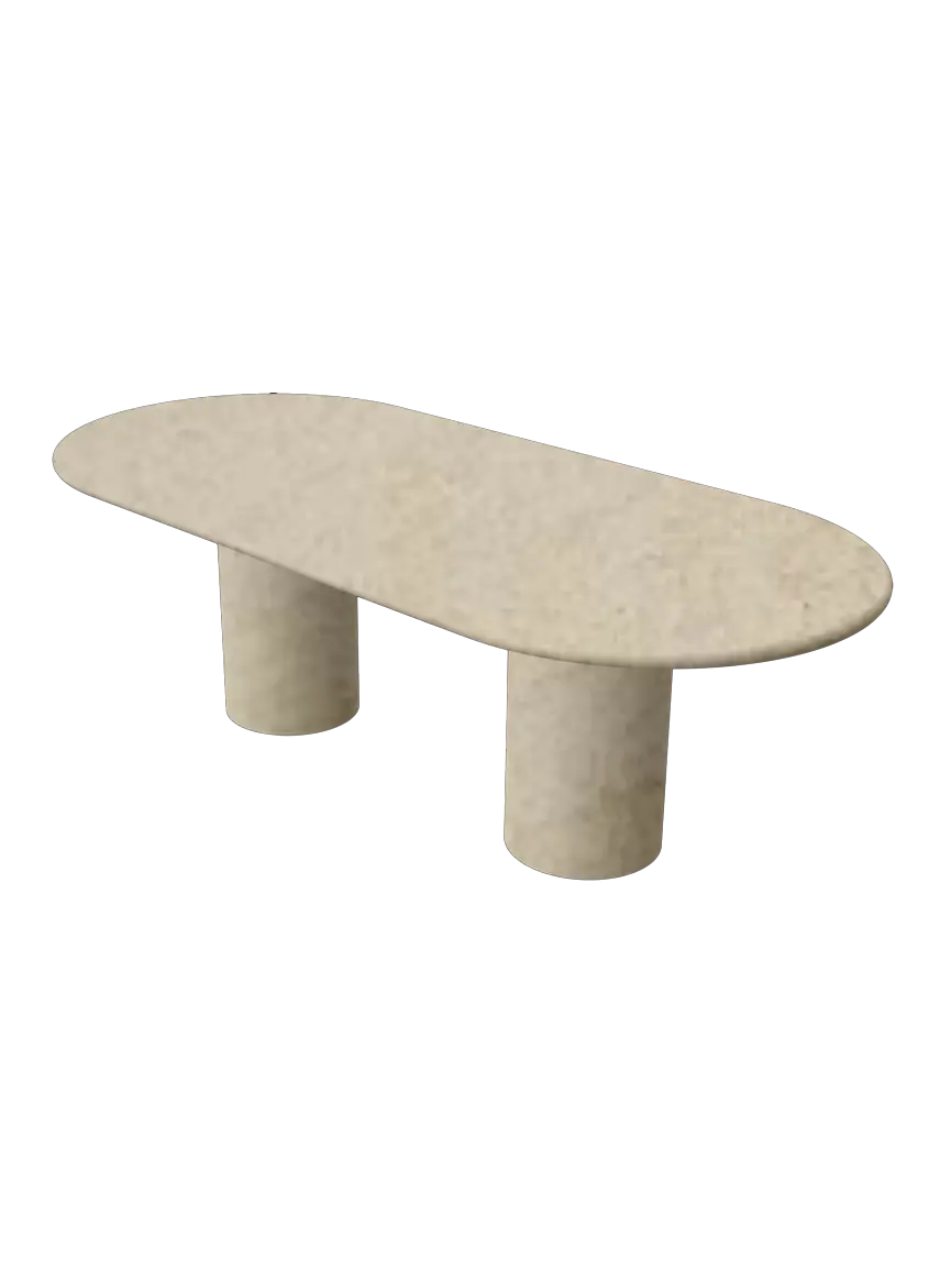 Texture minérale Mortex® — table à manger Bernard pied double Nuage