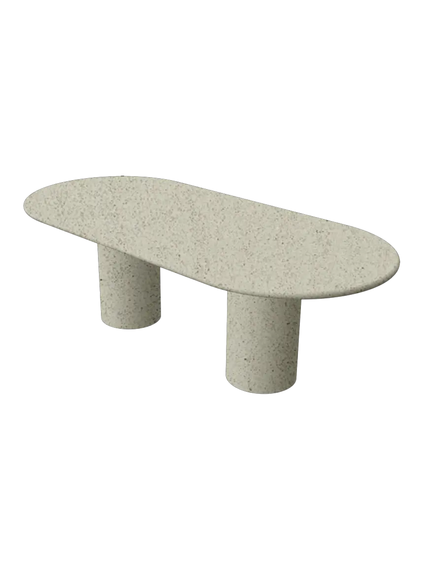 Table en Mortex® Bernard pied double Nuage