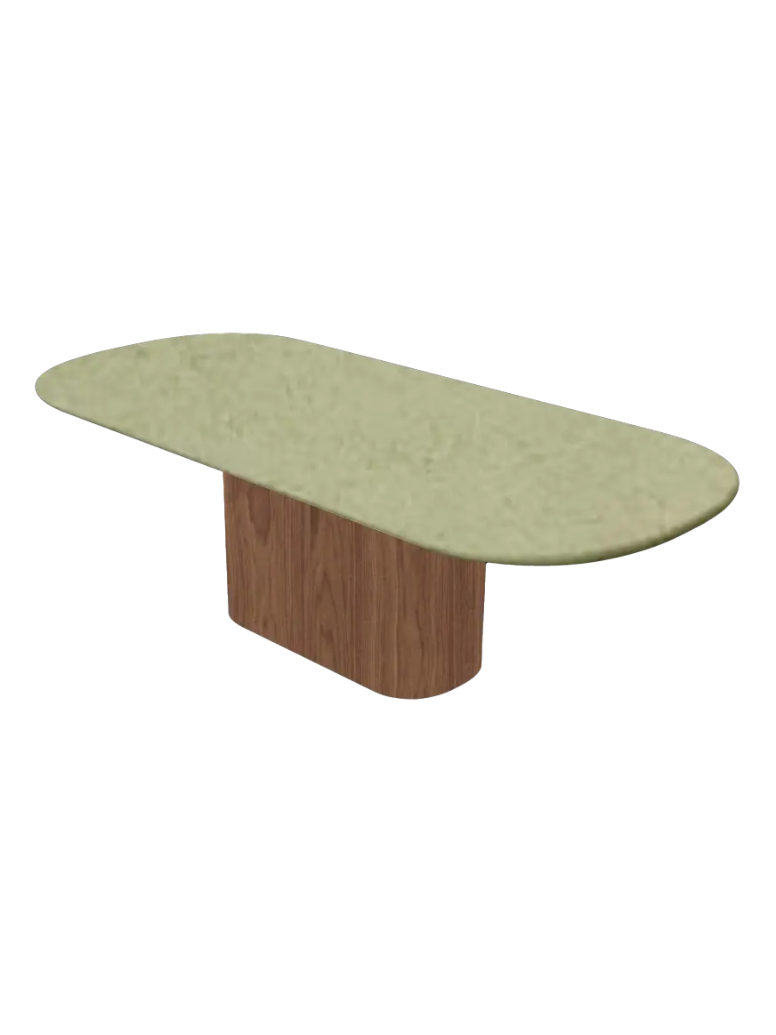 Table en Mortex® Hyppolyte Noyer Nuage