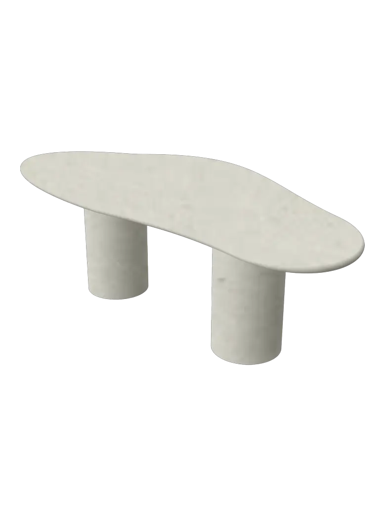 Table à manger en Mortex® Isabelle — design artisanal belge