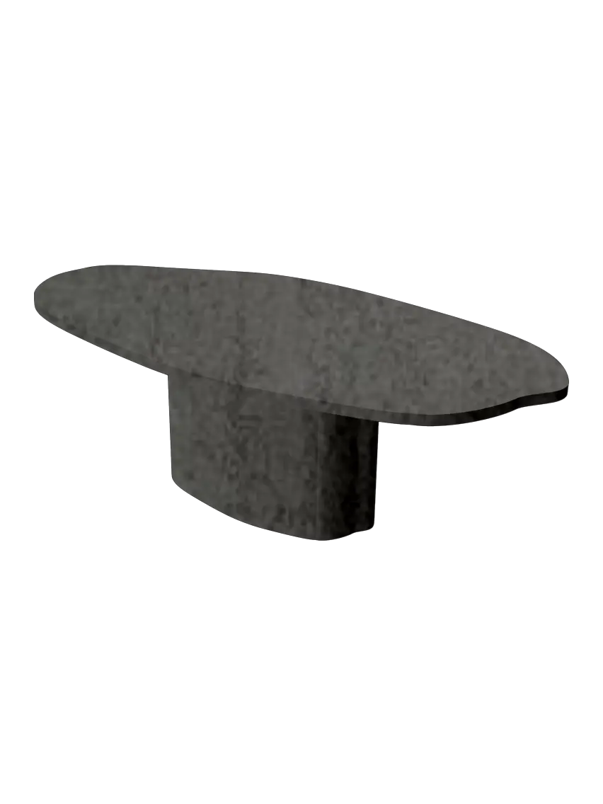 Détail du piètement — table à manger John fabriquée à la main