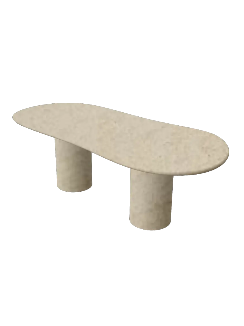 Table en Mortex® Nuage pied double NUAGE