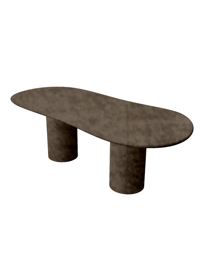 Texture minérale Mortex® — table à manger Nuage pied double Nuage