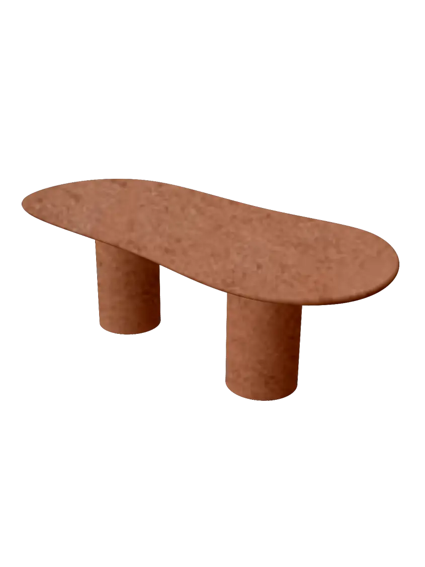 Table en Mortex® Nuage pied double NUAGE