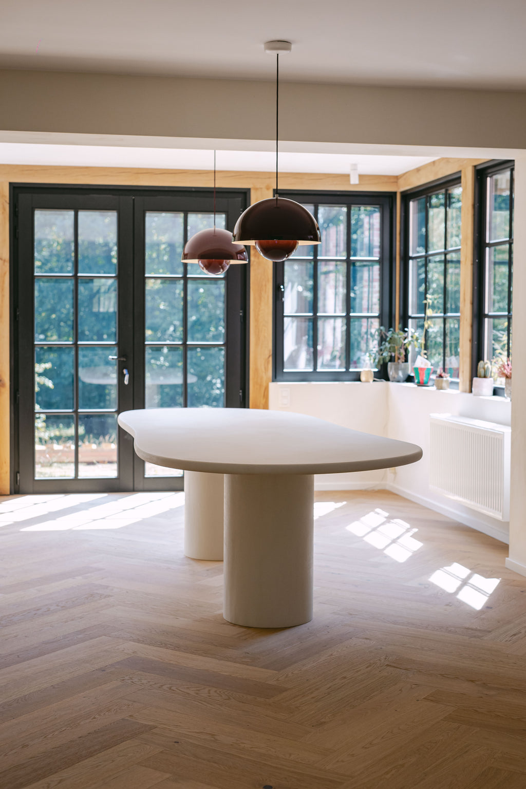 Table en Mortex® Nuage pied double