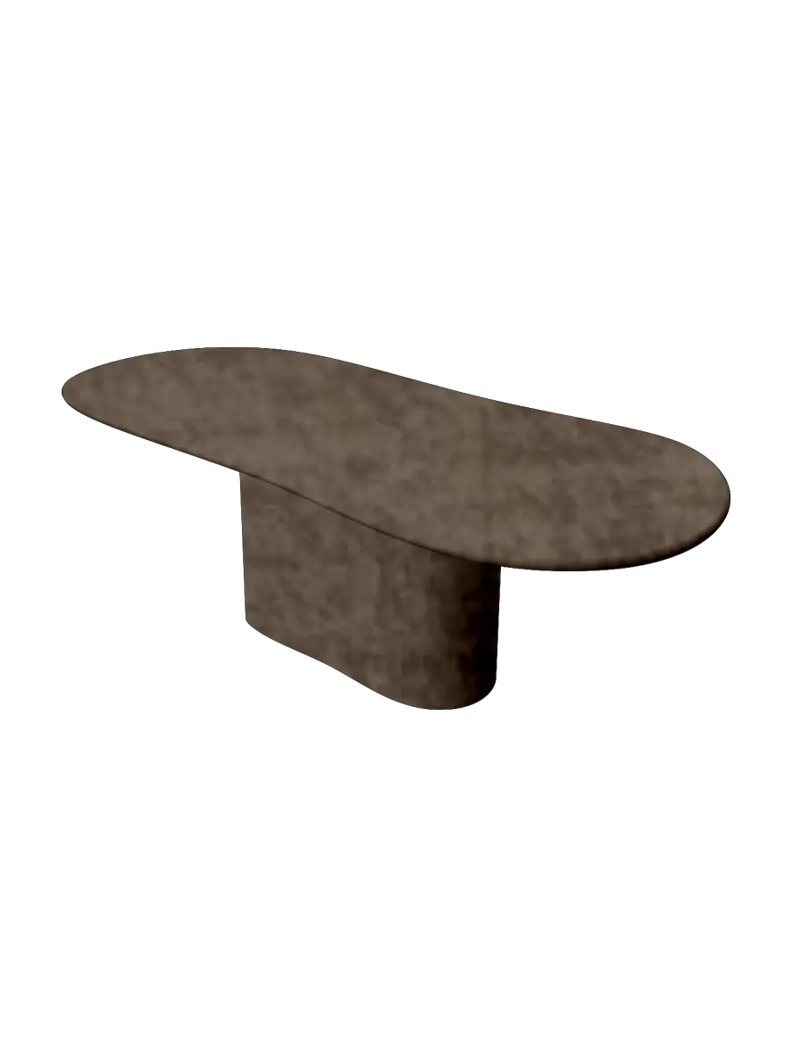 Texture minérale Mortex® — table à manger Nuage pied central Nuage