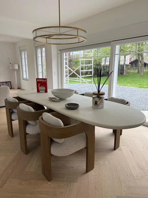 Table en Mortex® Nuage pied central Nuage