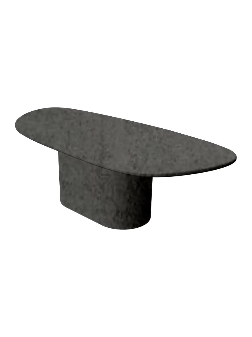 Détail du piètement — table à manger Oscar fabriquée à la main